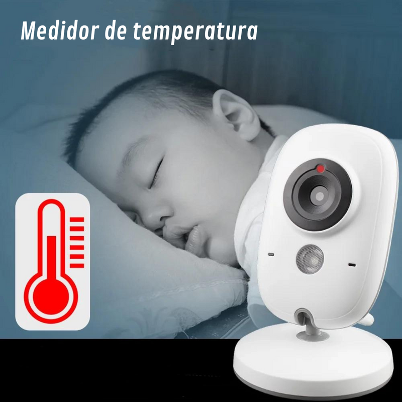 Babá Eletrônica com Tela Colorida e Medidor de Temperatura