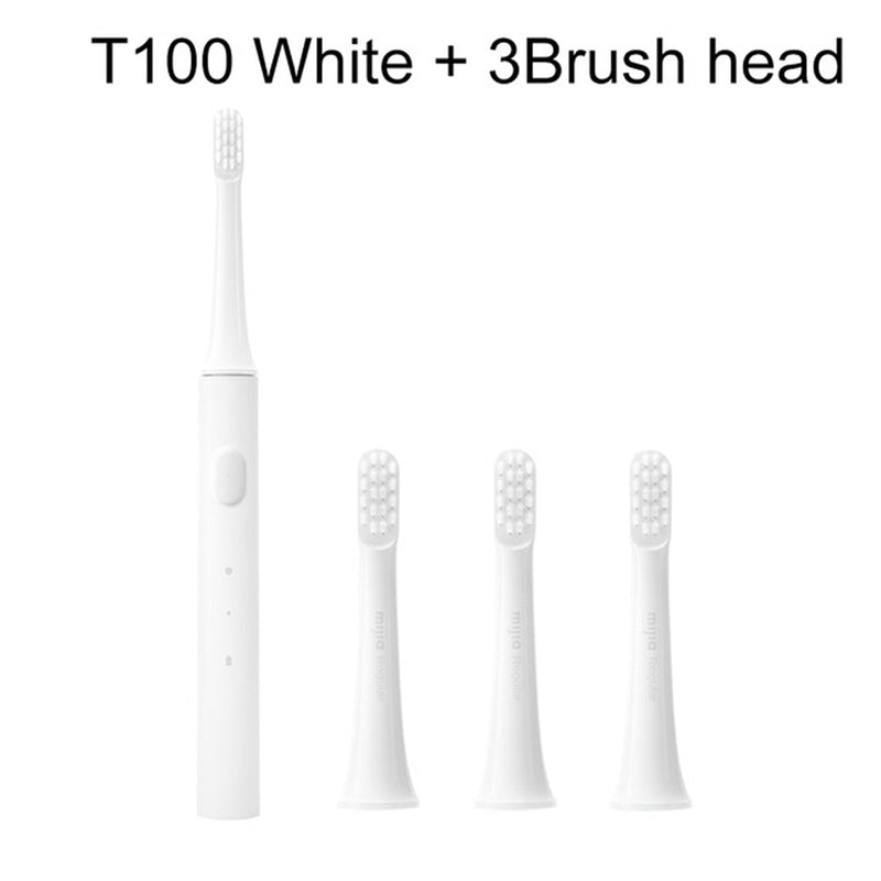 Escova de dente elétrica Escova de dente elétrica Ultrasonic CompreBemFacil.com Escova de dente elétrica Branca com 3 cabeças 